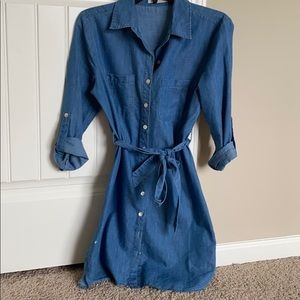 Boutique- Chambray button down dress.